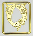 Three Fish in Circle bookmark